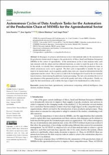 Portada Autonomous Cycles of Data Analysis Tasks for the Automation of the Production Chain of MSMEs for the Agroindustrial Sector