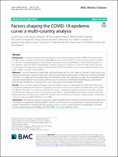 Portada Factors shaping the COVID‑19 epidemic curve: a multi‑country analysis
