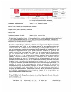 Portada Estimación de las emisiones y dispersión de los gases efecto invernadero en el relleno sanitario parque ambiental Andalucía-Montenegro, Quindío