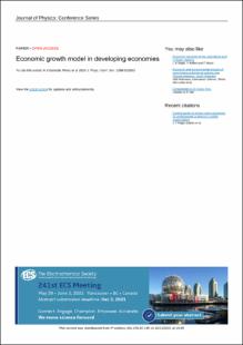 Portada Economic Growth Model in Developing Economies