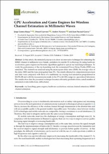 Portada GPU acceleration and game engines for wireless channel estimation in millimeter waves