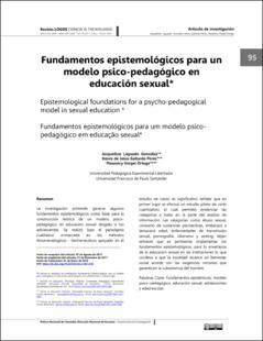 Portada Fundamentos Epistemológicos para un Modelo Psico-Pedagógico en Educación Sexual