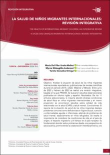 Portada La salud de niños migrantes internacionales: revisión integrativa