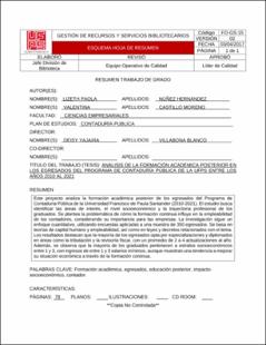 Portada Percepción de la bancarización en el sector minero en la ciudad de Cúcuta
