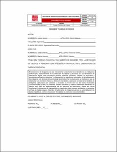 Portada Tratamiento de imágenes para la detección de objetos y personas con inteligencia artificial en el laboratorio de fabricación digital