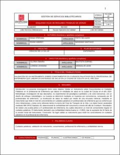 Portada Validación de un instrumento sobre conocimientos en cuidados paliativos en el profesional de enfermería que labora en entidades de salud en la ciudad de Cúcuta en el año 2024
